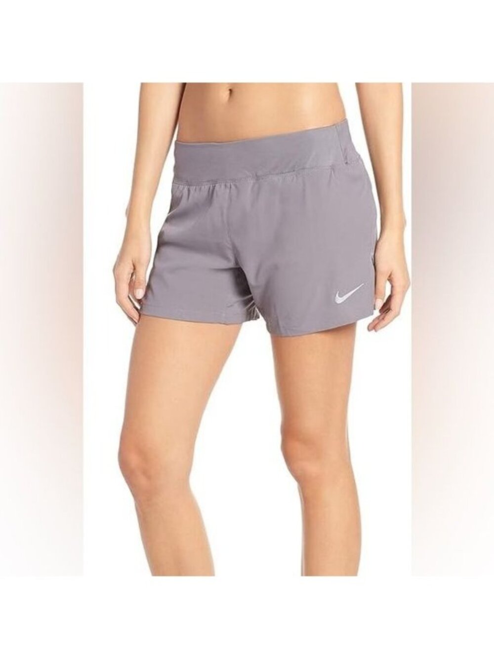 Nike Flex Womens Dri-Fit Running Shorts Gray BQ5927 056 Size Medium